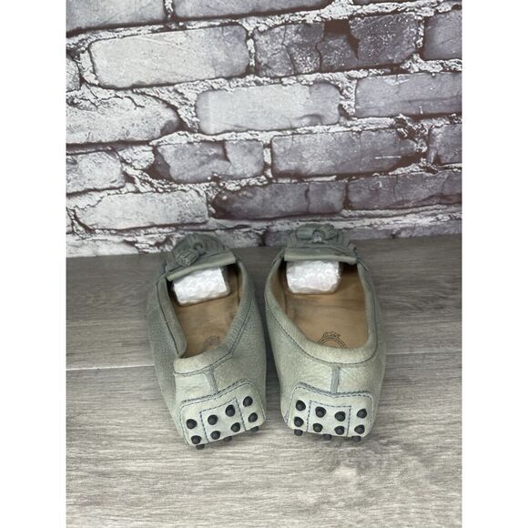 Tods Grey Solid Fringe Leather Kiltie Tassel Driving Loafers Women 41EU/10.5M US - Picture 4 of 16